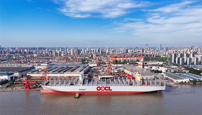 OOCL Welcomes Another Eco-friendly 24,188 TEU Mega 
