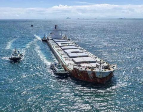 Collision-Damaged 181,000-dwt Capesize CAPE XL Safely Berthed in Qingdao — Three Months After Singapore Strait Collision