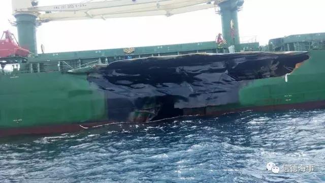 新加坡海峡入口两船相撞，油污严重