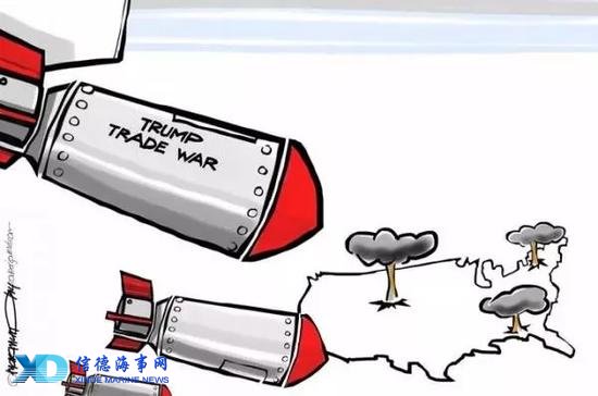 ▲[“特朗普贸易战”炸弹落到美国本土]美国特朗普政府挑起全球贸易战，而“特朗普贸易战”炸弹却落到美国本土，造成严重损失。（《今日美国报》网站）