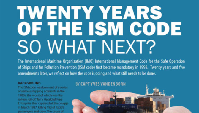 Twenty years of the ISM code, so what next?