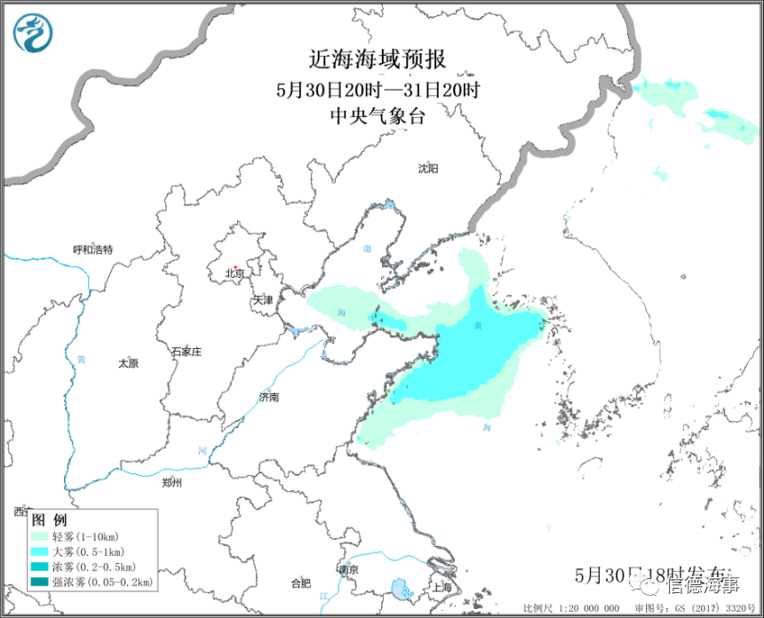 我国北部海域将有8～10级雷暴大风