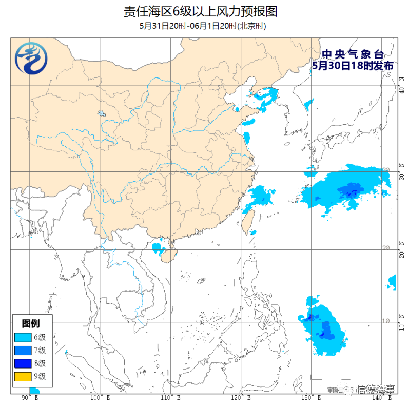 我国北部海域将有8～10级雷暴大风