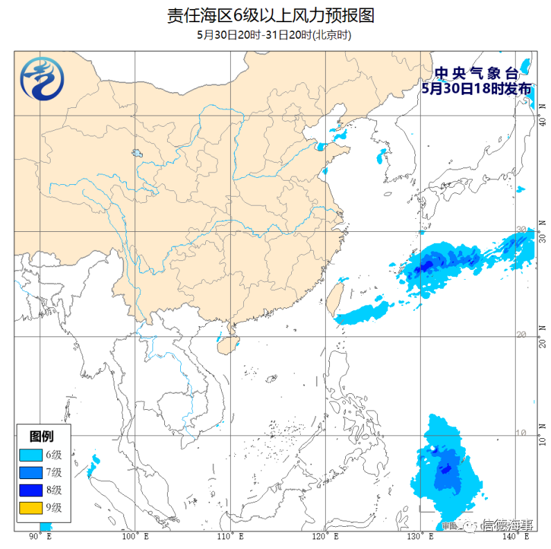 我国北部海域将有8～10级雷暴大风