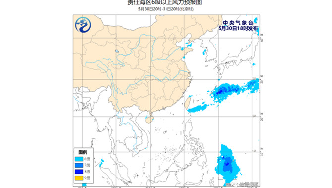 我国北部海域将有8～10级雷暴大风