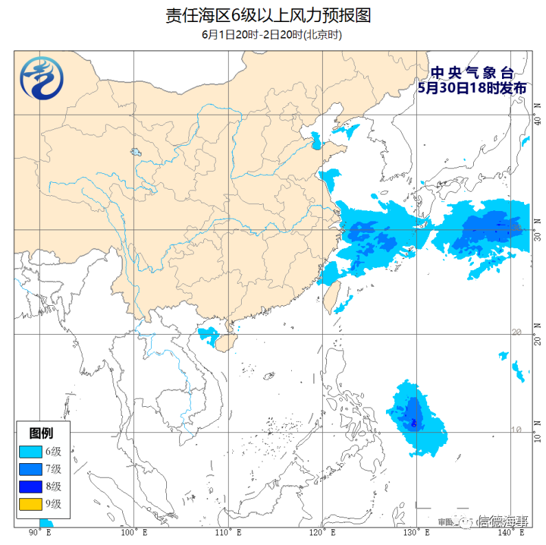 我国北部海域将有8～10级雷暴大风