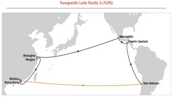 东方海外推出拉丁太平洋6（TLP6）航线 提