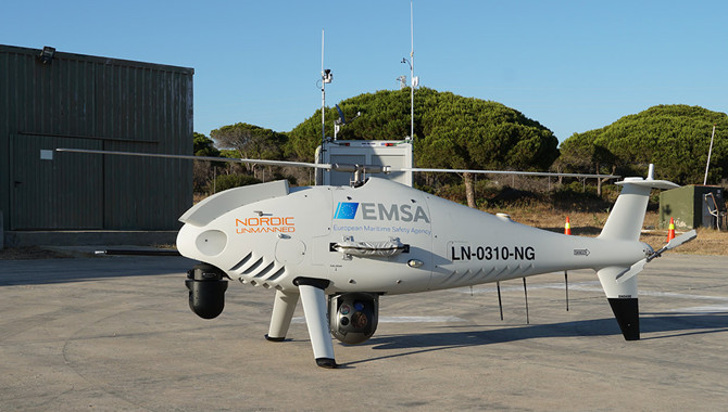 EMSA drone operating in the Strait of Gibraltar are