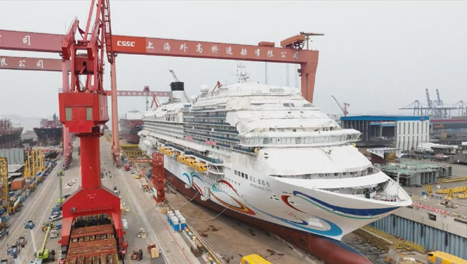 China's first domestically-built large cruise ship 