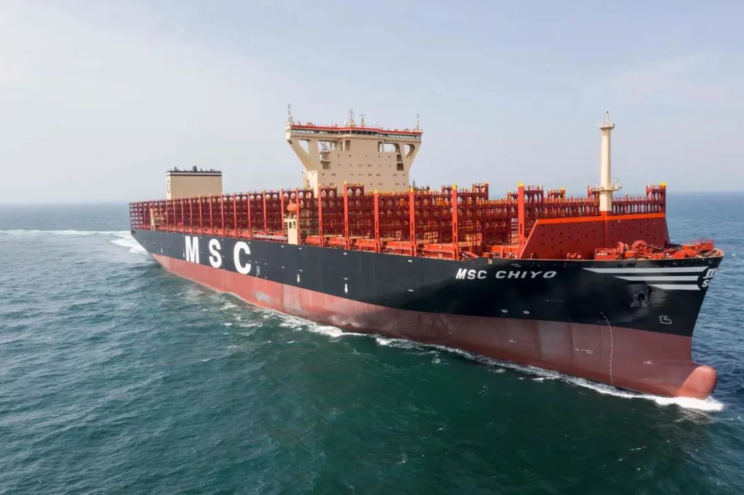 大船集团为MSC建造的16000TEU集装箱船首制