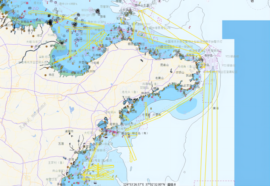 山东沿海航路信息介绍