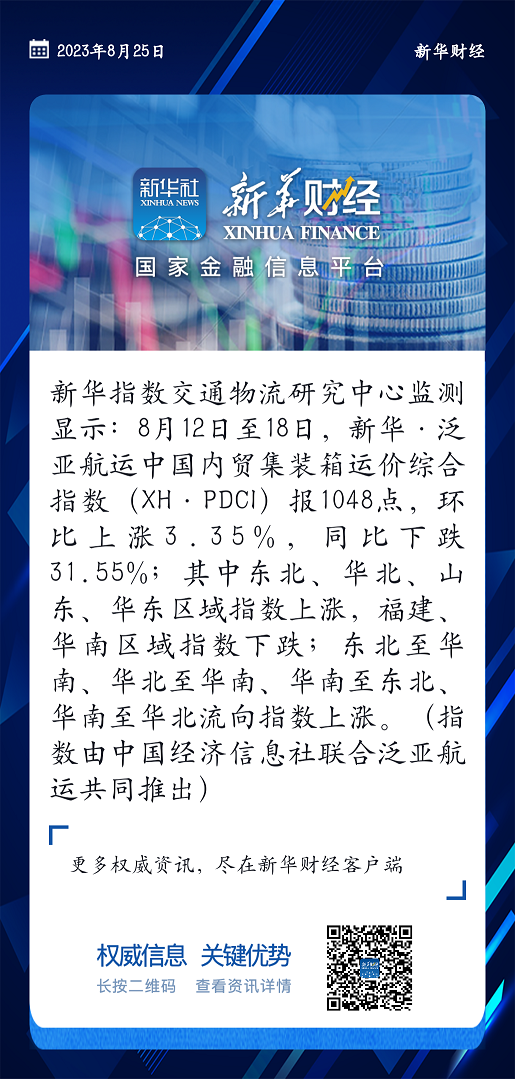 （8月12日至8月18日）新华·泛亚航运中国