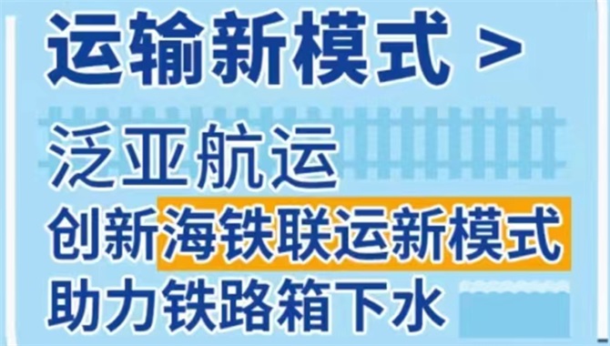 携手中铁多联，泛亚航运推进多式联运“