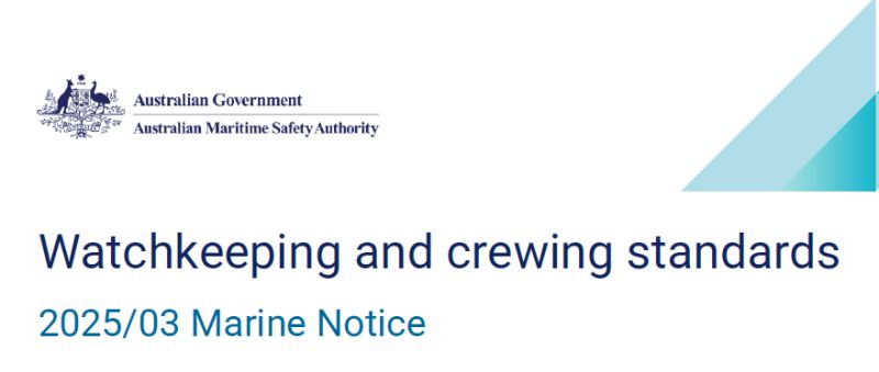 AMSA Issues Stricter Watchkeeping and Manning Stand