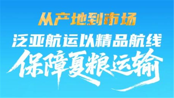从产地到市场，泛亚航运以精品航线保障夏粮运输