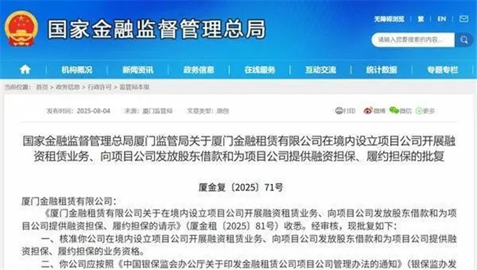 两件大事！厦门金租连续获得重要突破