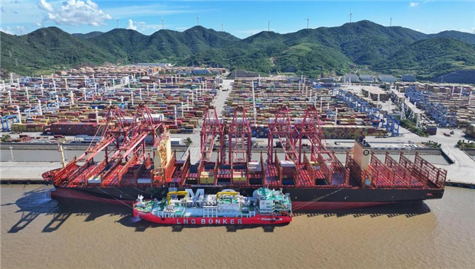 宁波舟山港LNG加注量超7万吨
