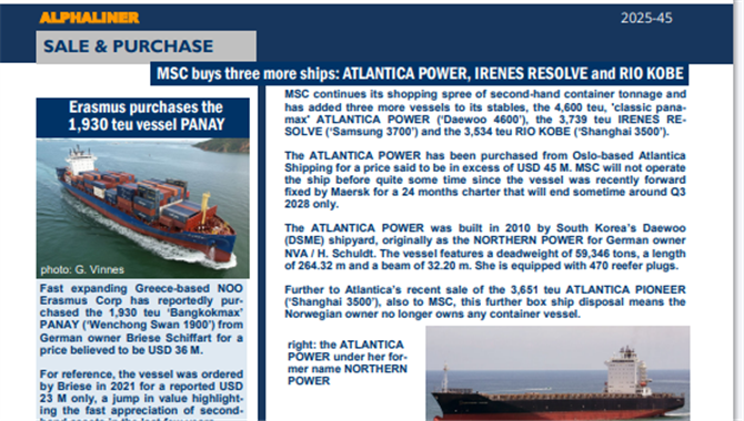 MSC 无解“阳谋”！全球二手船市