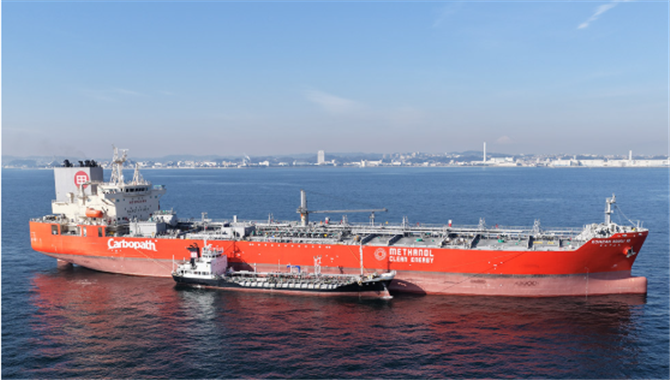 日本完成首次船对船甲醇燃料加注