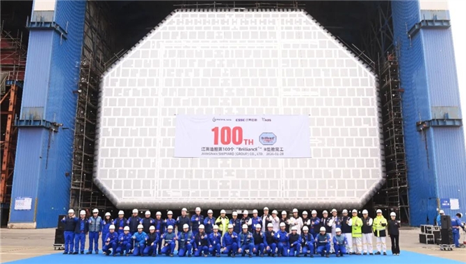 江南造船第100个B型舱完工！中国低温围护