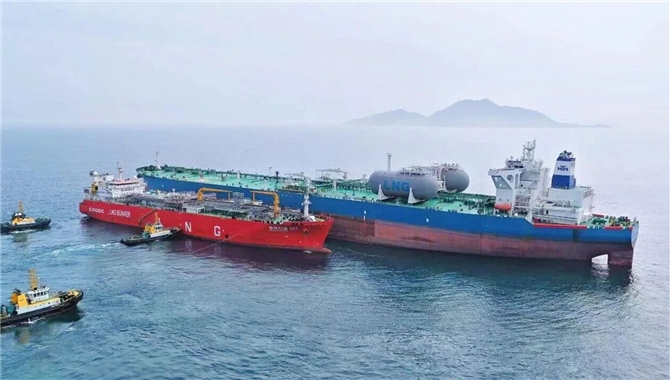 中海油气电首次在香港锚地实现LNG加注